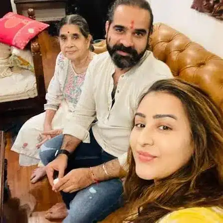 Shilpa Shinde's family photo with her brother Ashutosh Shinde and mother Geeta Shinde