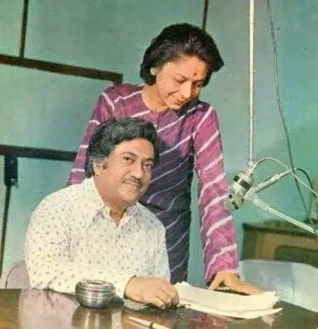 Ameen Sayani with his Wife Rama Muttu