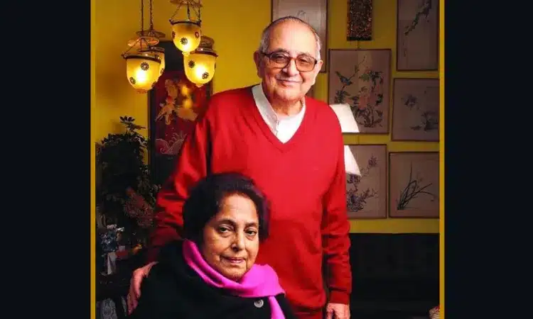 Picture of Fali Sam Nariman with his wife Bapsi Nariman