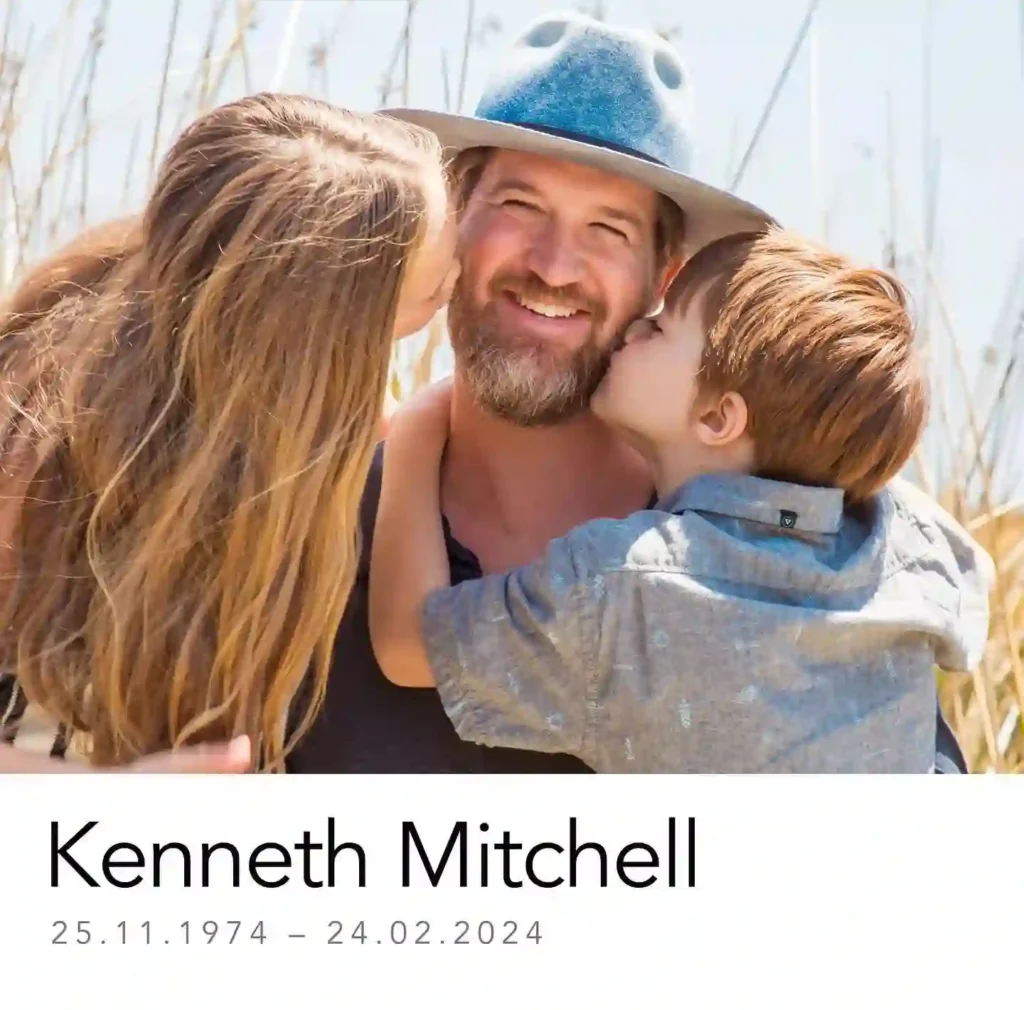 Kenneth Mitchell's obituary post from Instagram