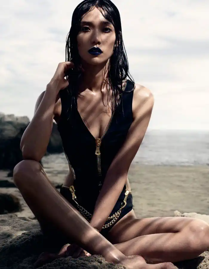 Image from Tao Okamoto's sexy photoshoot for Vogue China by David Slijper
